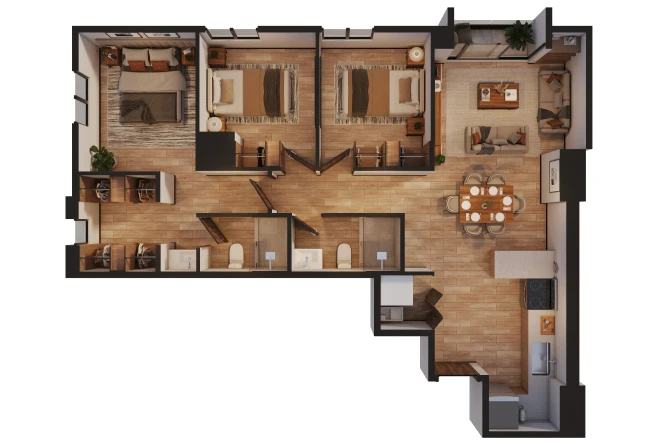 Apartamento B1 80m²