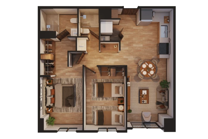 Apartamento C1 64m²