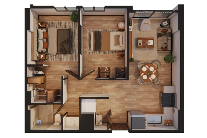 Apartamento C3 56m²