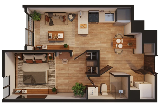 Apartamento D1 37m²